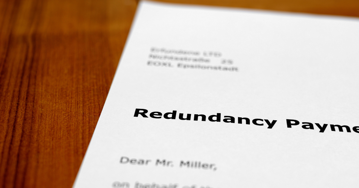redundancy document on a desk